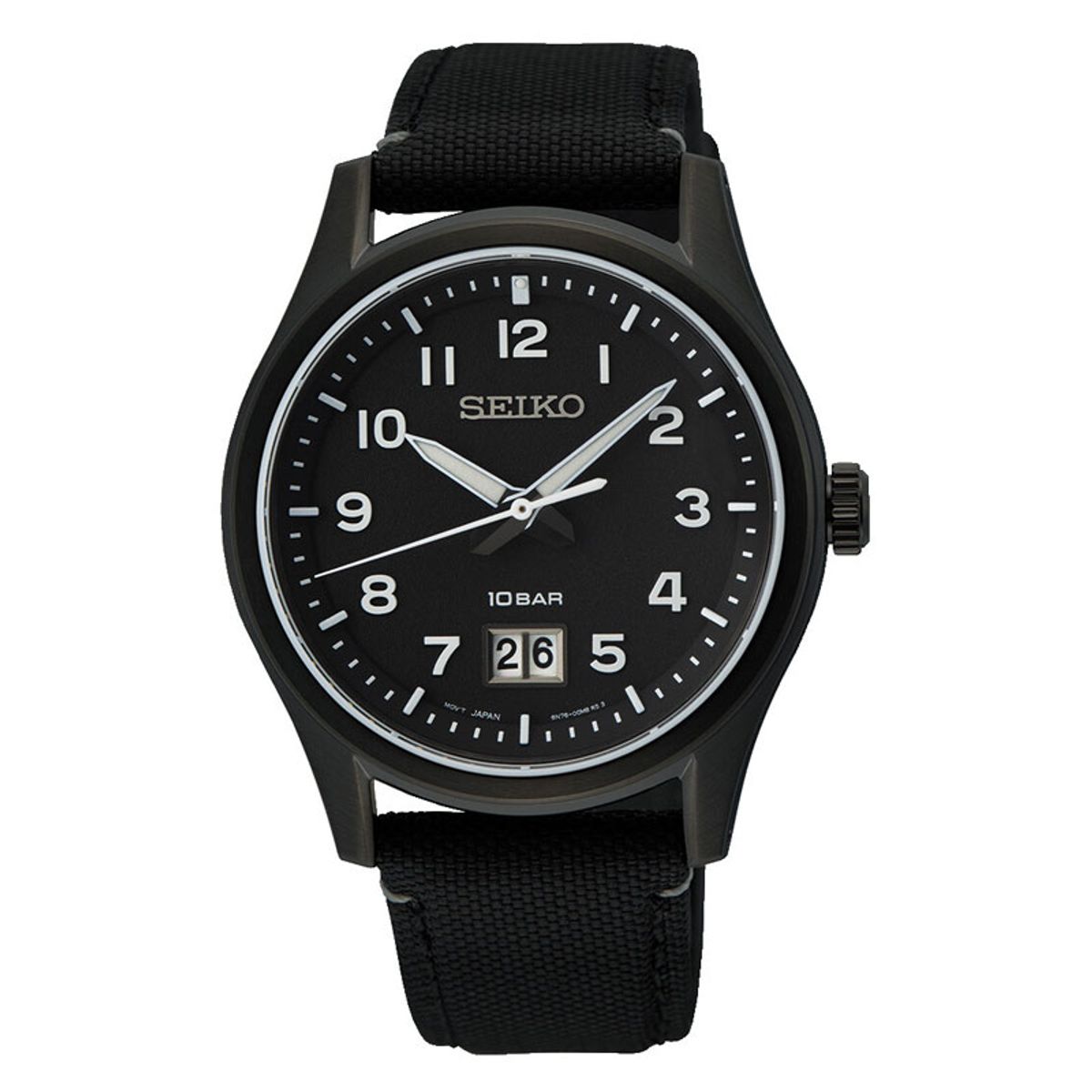 Seiko Conceptual Series herreur i sort med nylonrem