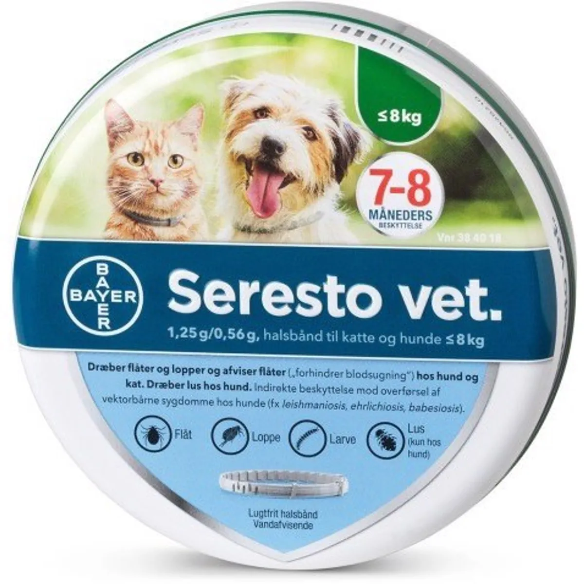 Seresto Vet loppehalsbånd til hunde under 8 kg