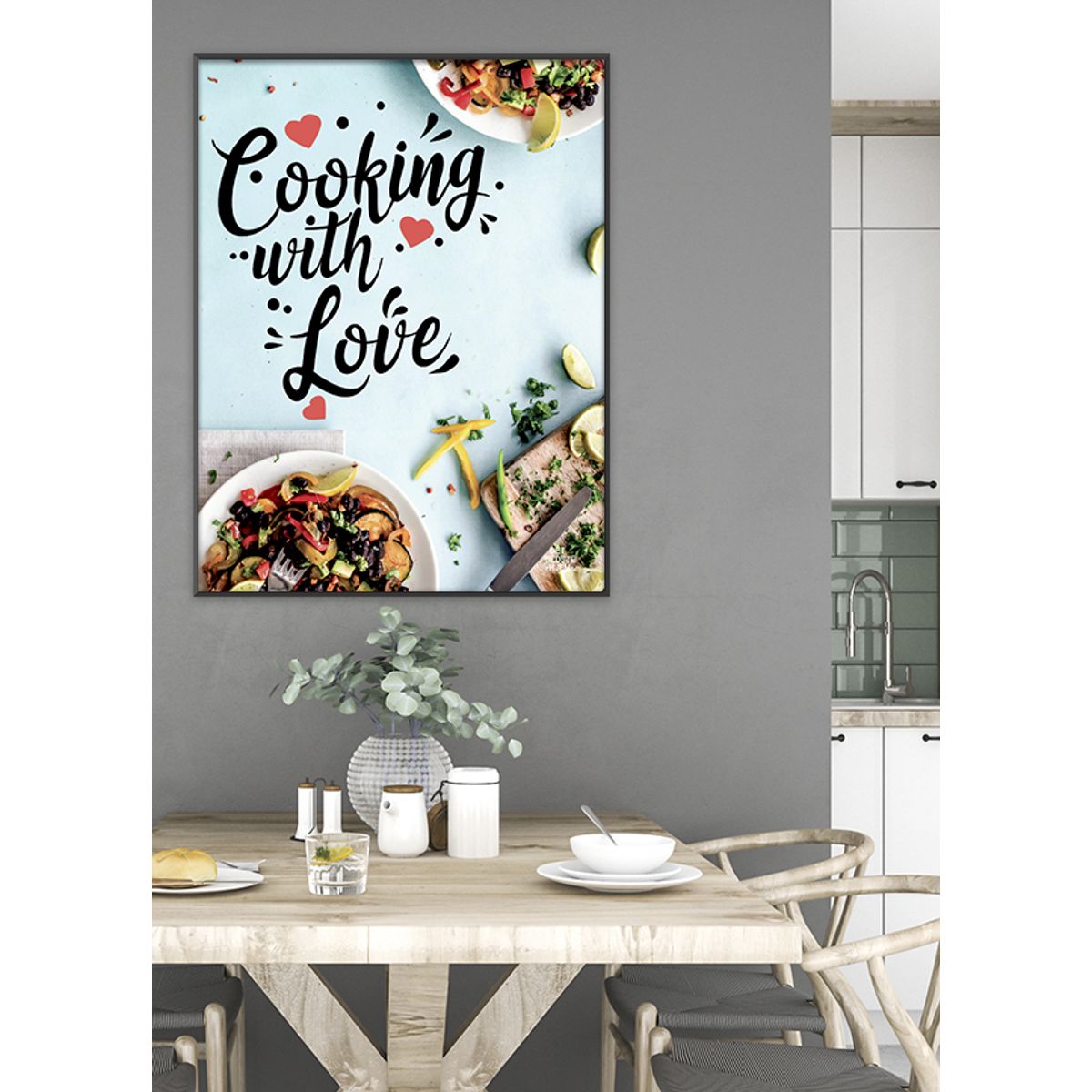 Serie#1_Cooking with love plakat - 50 x 70 cm - Kr. 279,-