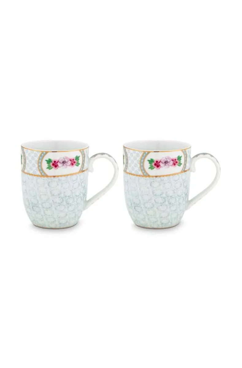 Set/2 Mugs Small Blushing Birds White 145ml