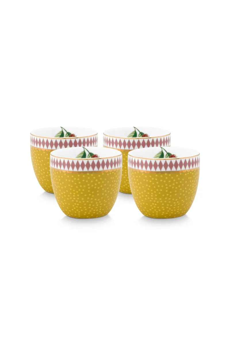 Set/4 Egg Cups La Majorelle Yellow