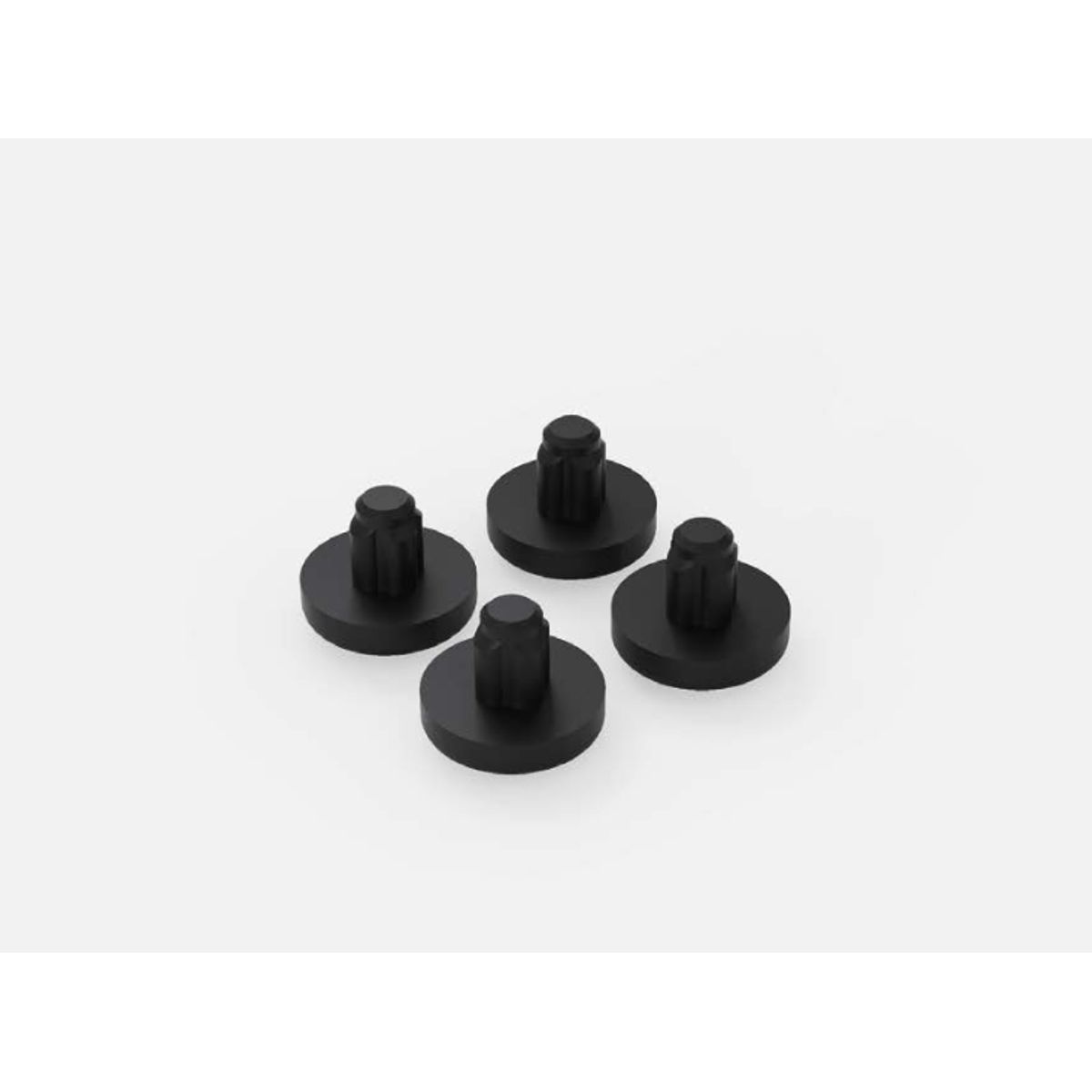 Set of four standard glides, Black