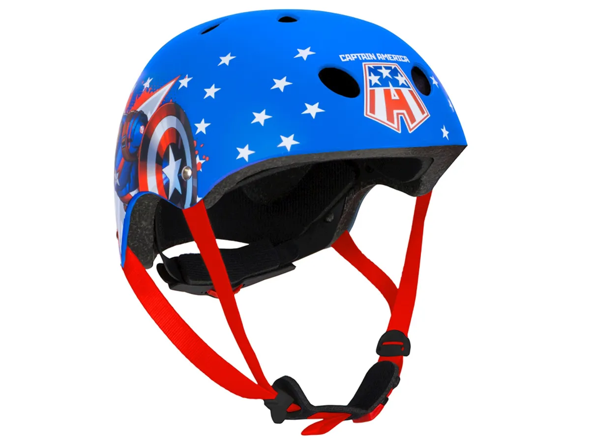 Seven - Avengers Captain America - Cykelhjelm - Blå - Str. 52-56 cm