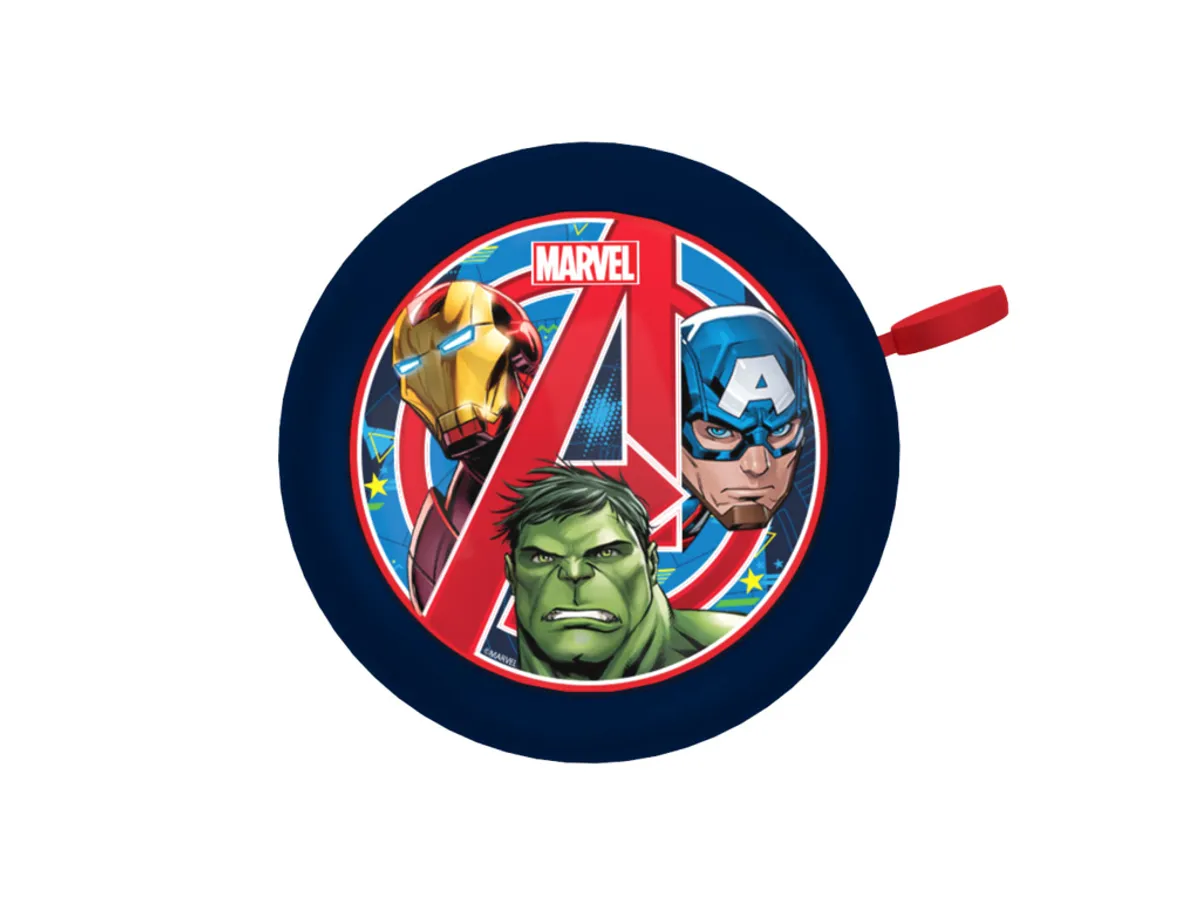 Seven - Avengers - Ringeklokke til børnecykel - Blå/rød - Str. Ø55mm