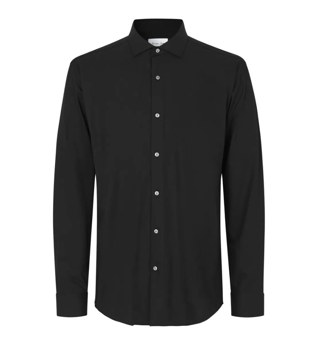 Seven Seas Hybrid Skjorte Modern Fit S50 Black