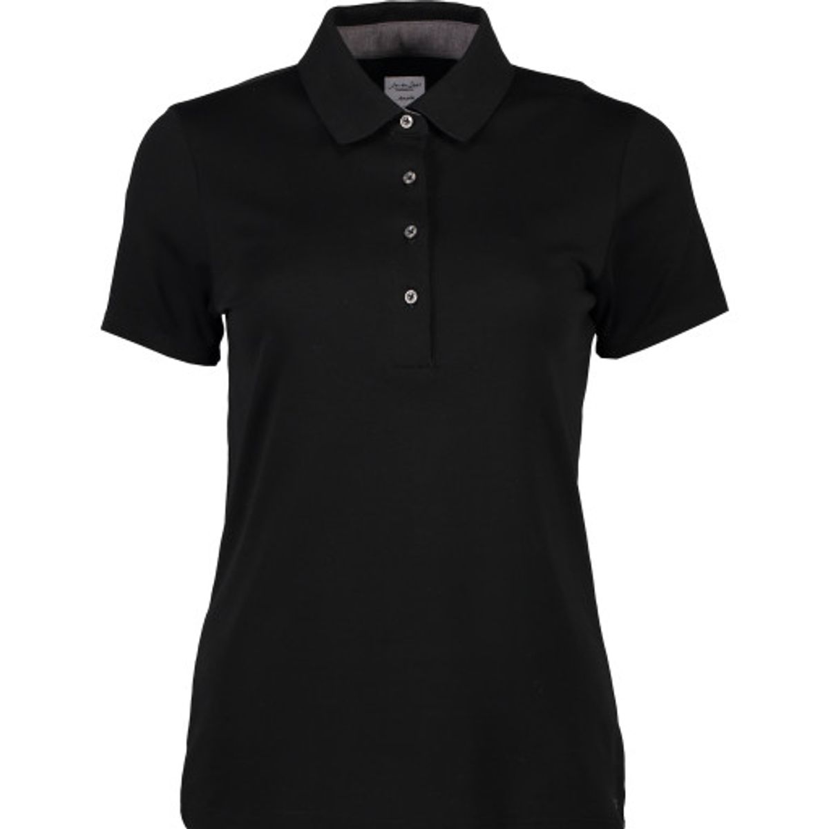 Seven Seas Interlock Polo shirt S610, dame model, sort, str. 3XL