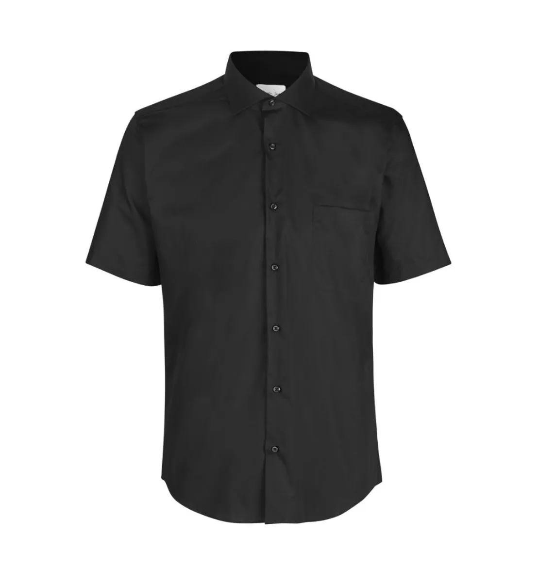 Seven Seas Kortærmet Skjorte Modern Fit Ss410 Black