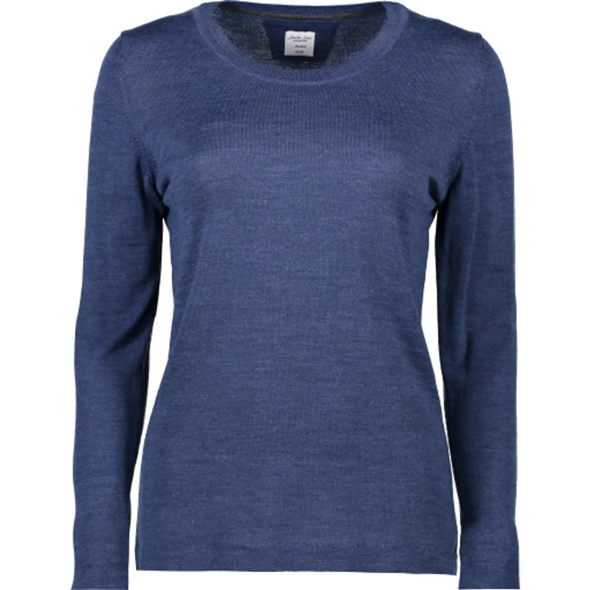 Seven Seas pullover S640, dame, rund hals, blå melange, str. M