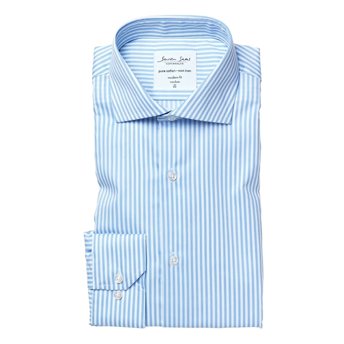 Seven Seas Skjorte Modern Fit S70 Light Blue_47/48-3xl