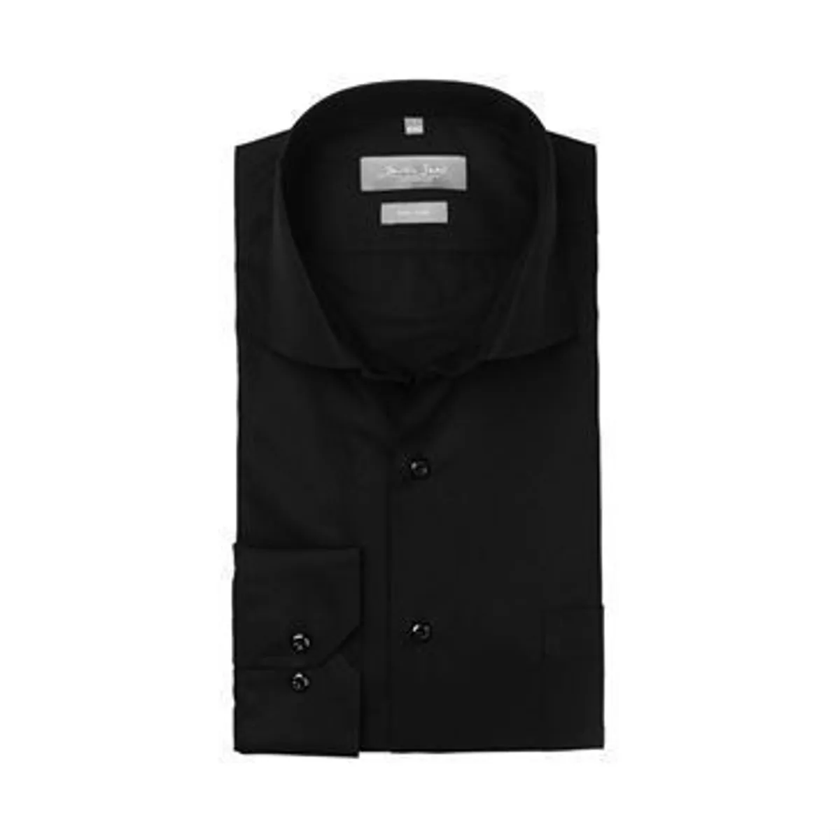 Seven Seas Skjorte Modern Fit Ss7 Black-38 / Small