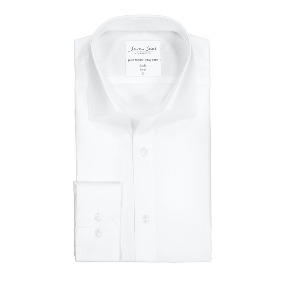 Seven Seas Skjorte Slim Fit S402 White-42 / Large