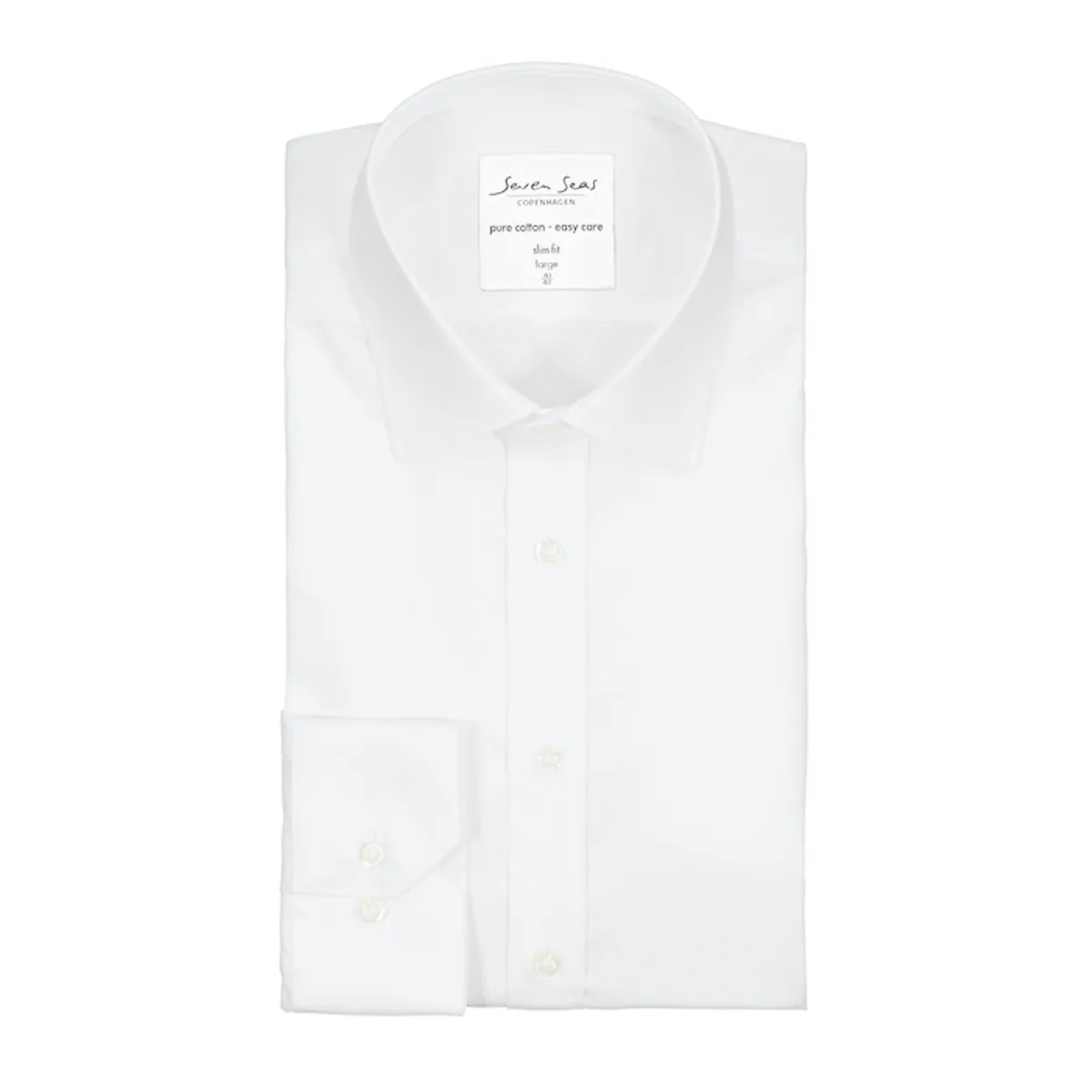 Seven Seas Skjorte Slim Fit Ss30 White