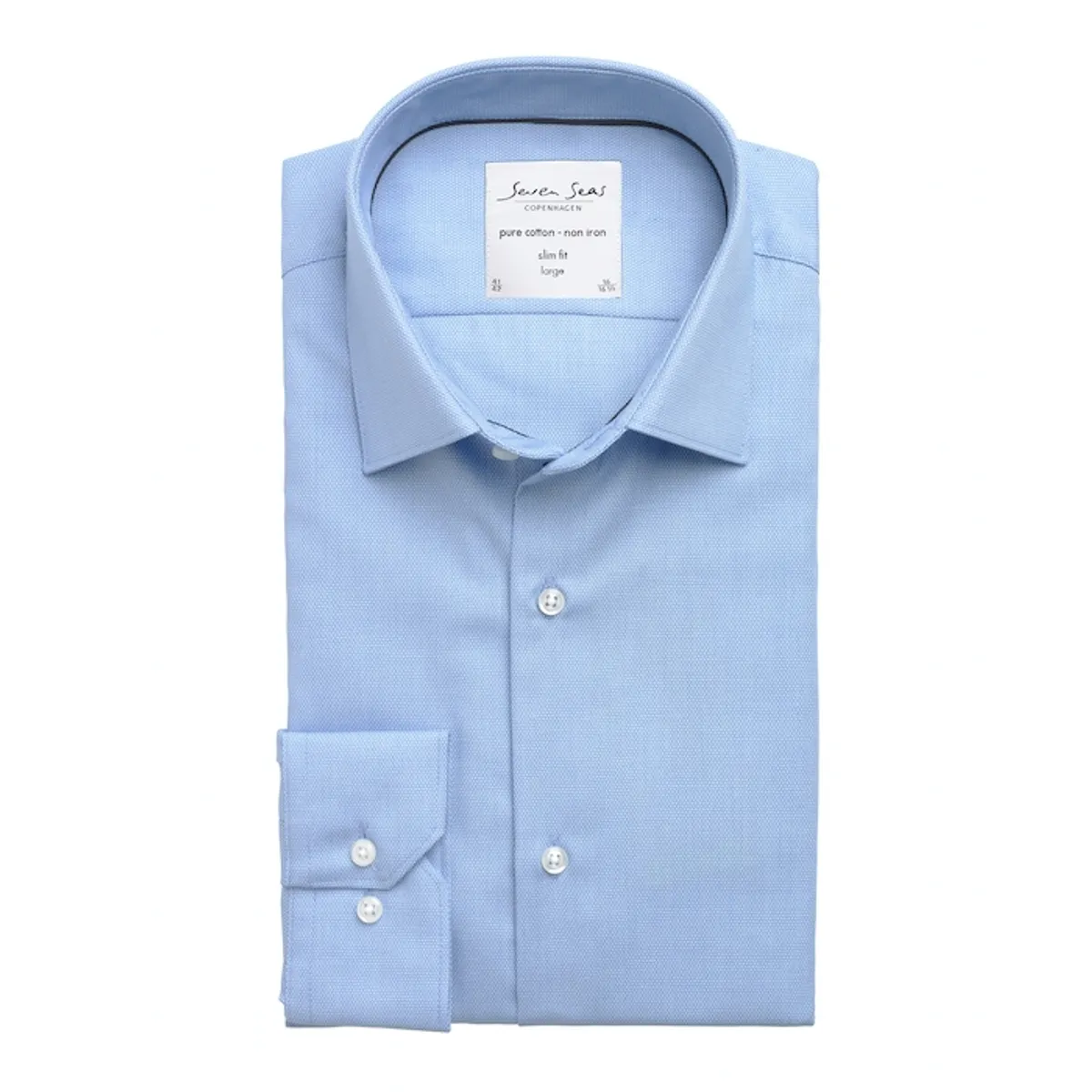 Seven Seas Skjorte Slim Fit Ss311 Light Blue