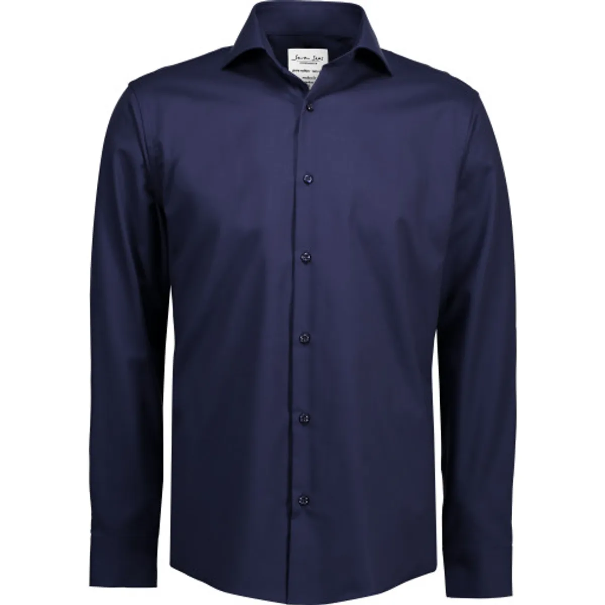 Seven Seas skjorte SS8, modern fit, strygefri, navy, str. 4XL