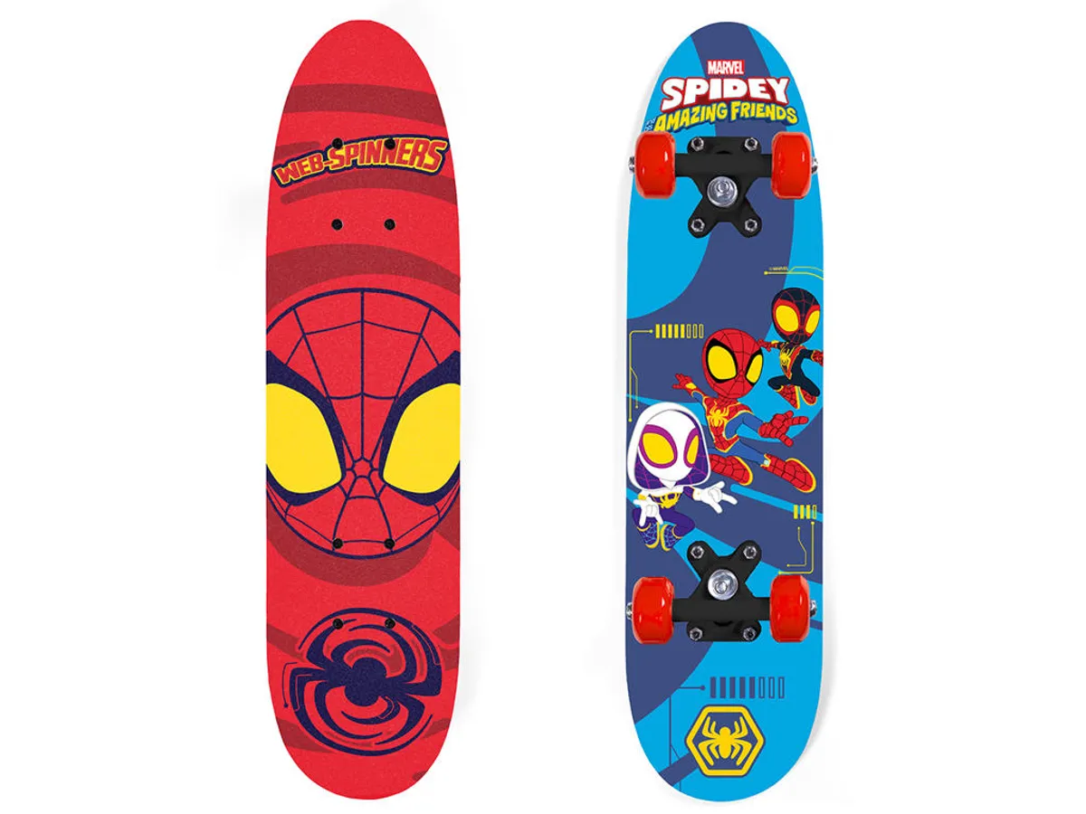 Seven - Spiderman - Skateboard - Rød/blå