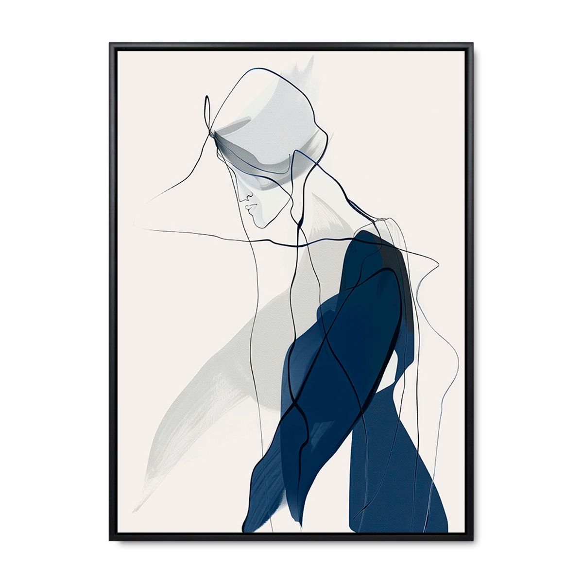 Shades of Elegance - 70x100 cm. - Sort ramme