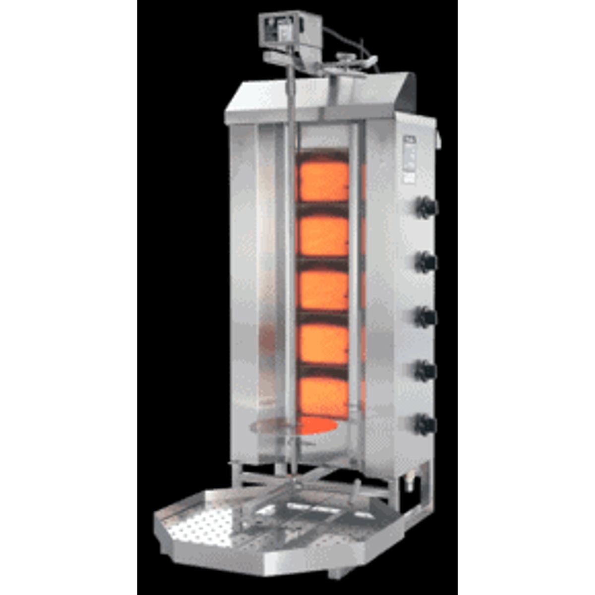 shawarma/Kebabgrill m. top motor- GAS - potis 50 kg