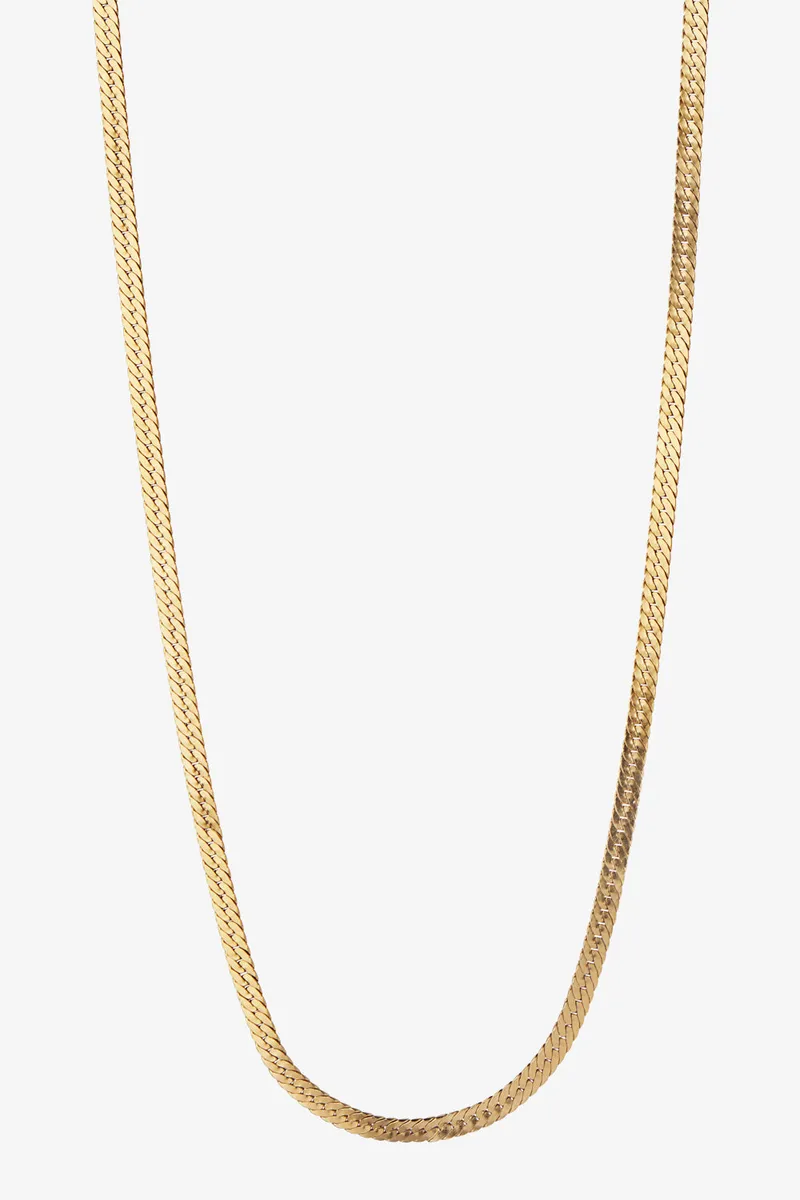 Short Snake Necklace - Gold - Stine A - Guld One Size