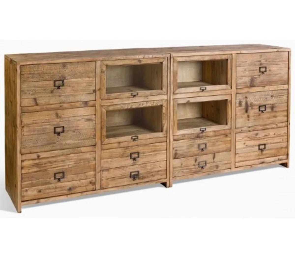 Sideboard i genanvendt fyrretræ B240 cm - Rustik natur