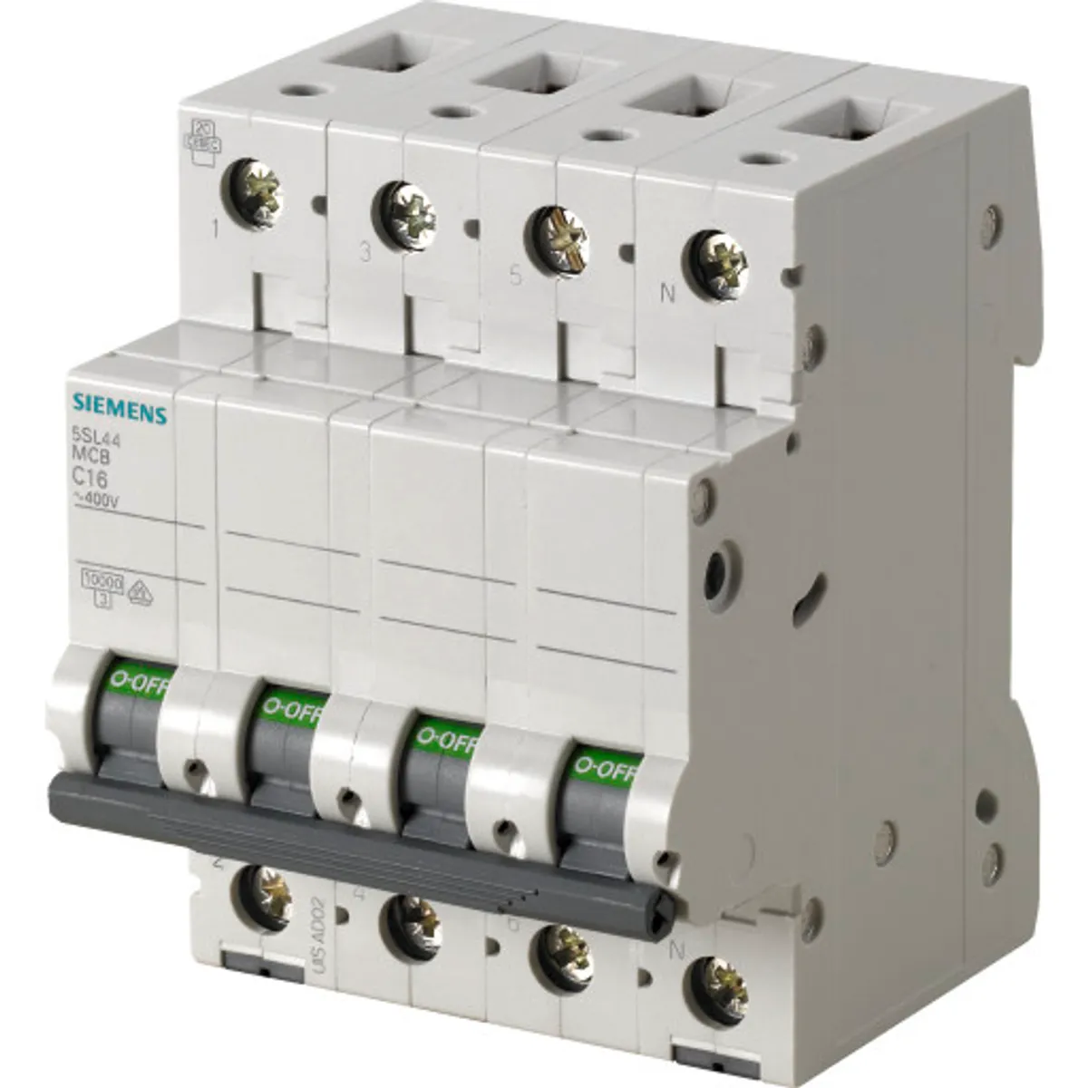 Siemens 5SL Automatsikring 3P+N 10kA 40A, grå