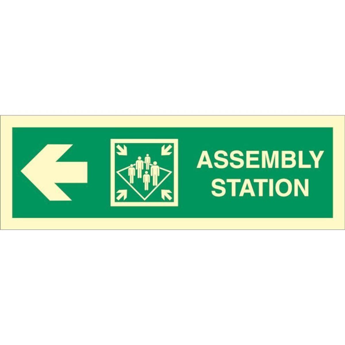 Sign IMO Assembly station arrow left 100052