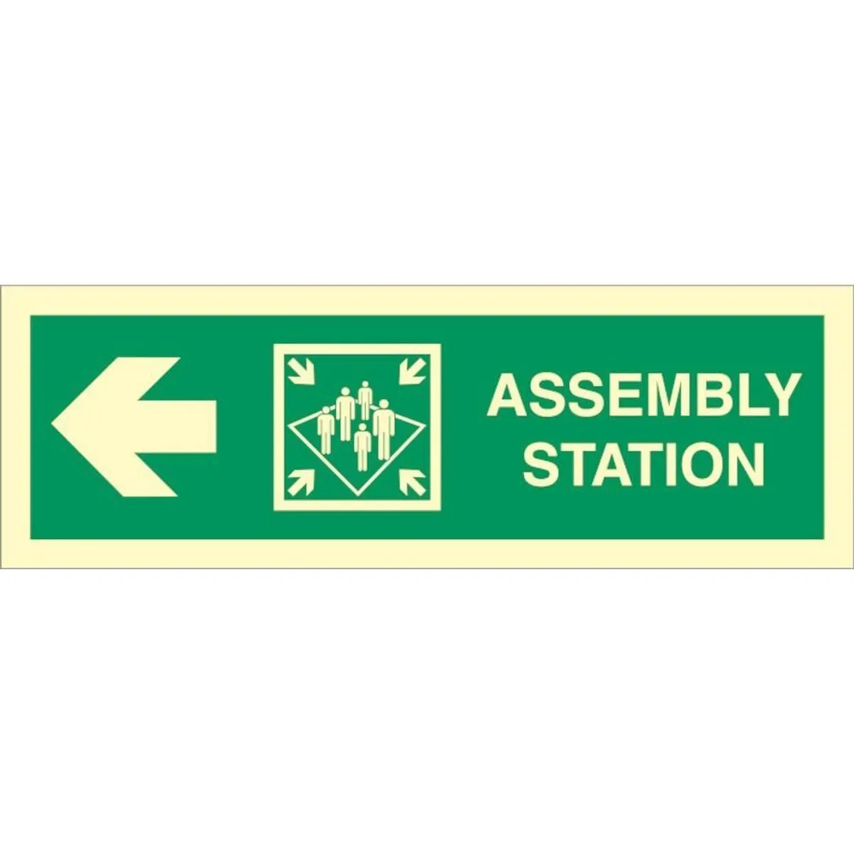 Sign IMO Assembly station arrow left 100052