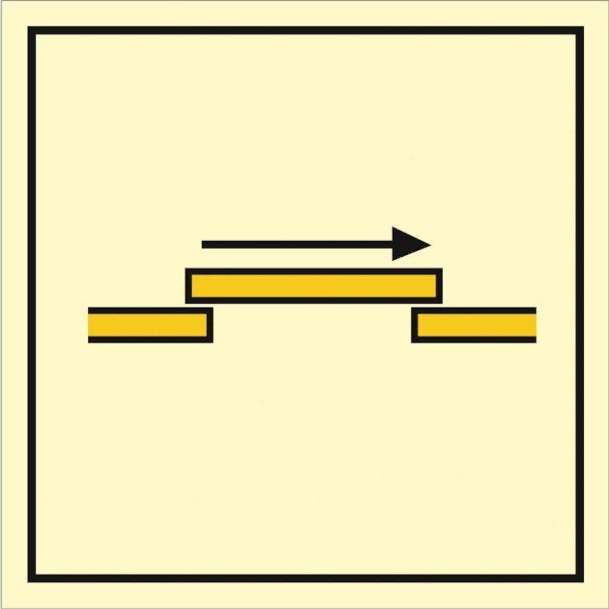 Sign IMO B class self closing sliding fire door 104234