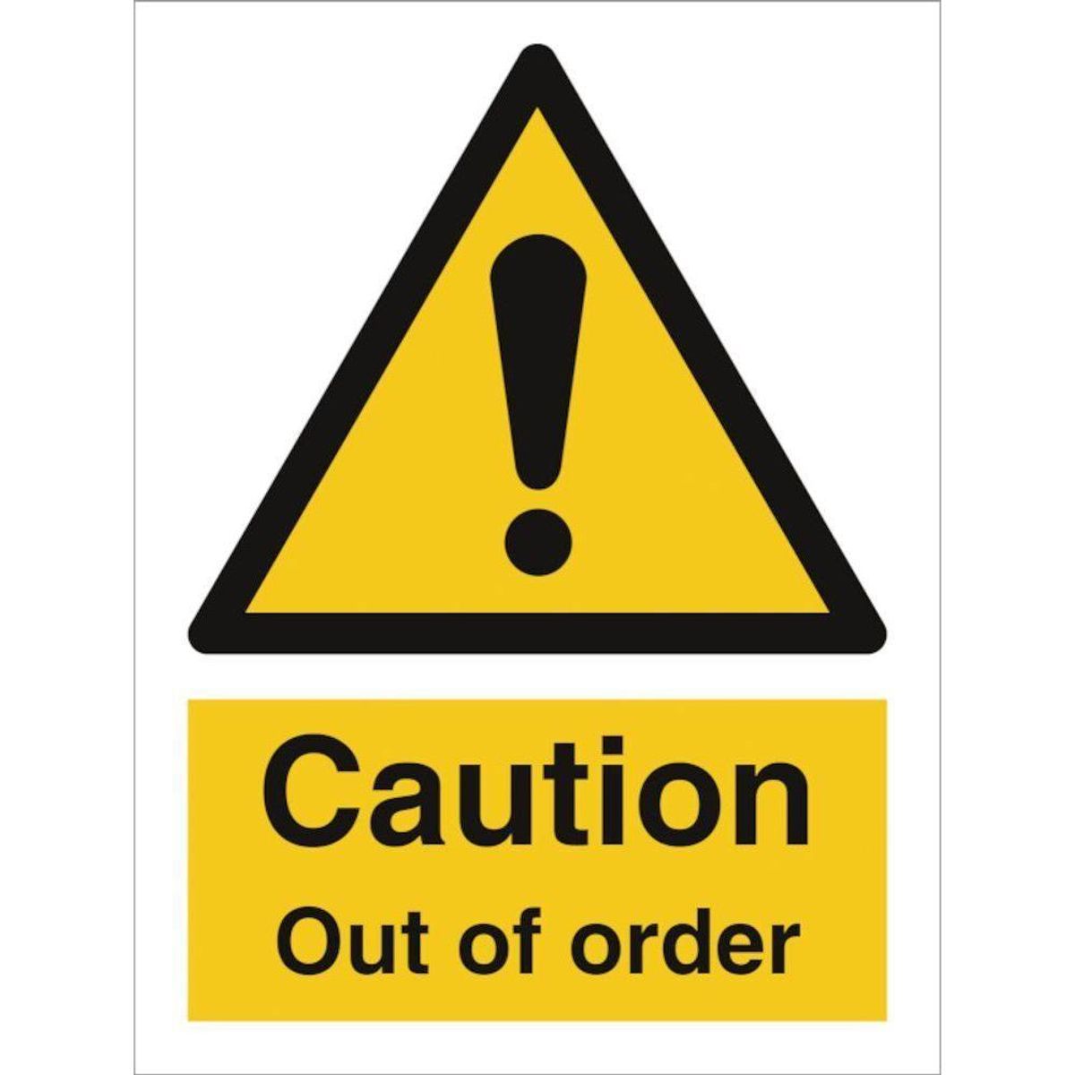 Sign IMO Caution out of order 107115