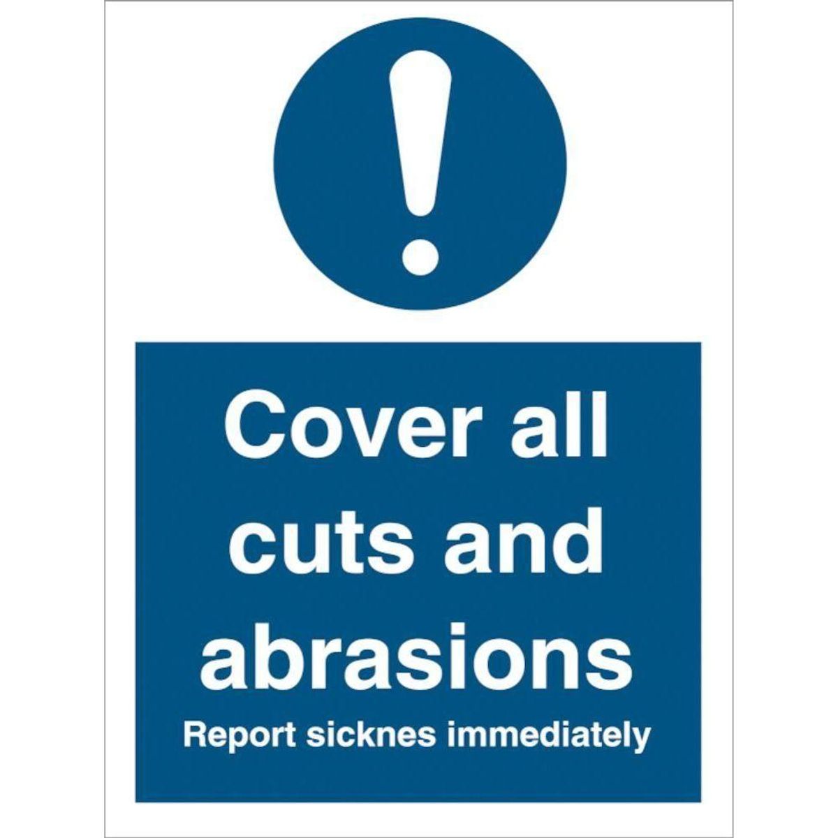 Sign IMO Cover all cuts and abrasions 106049