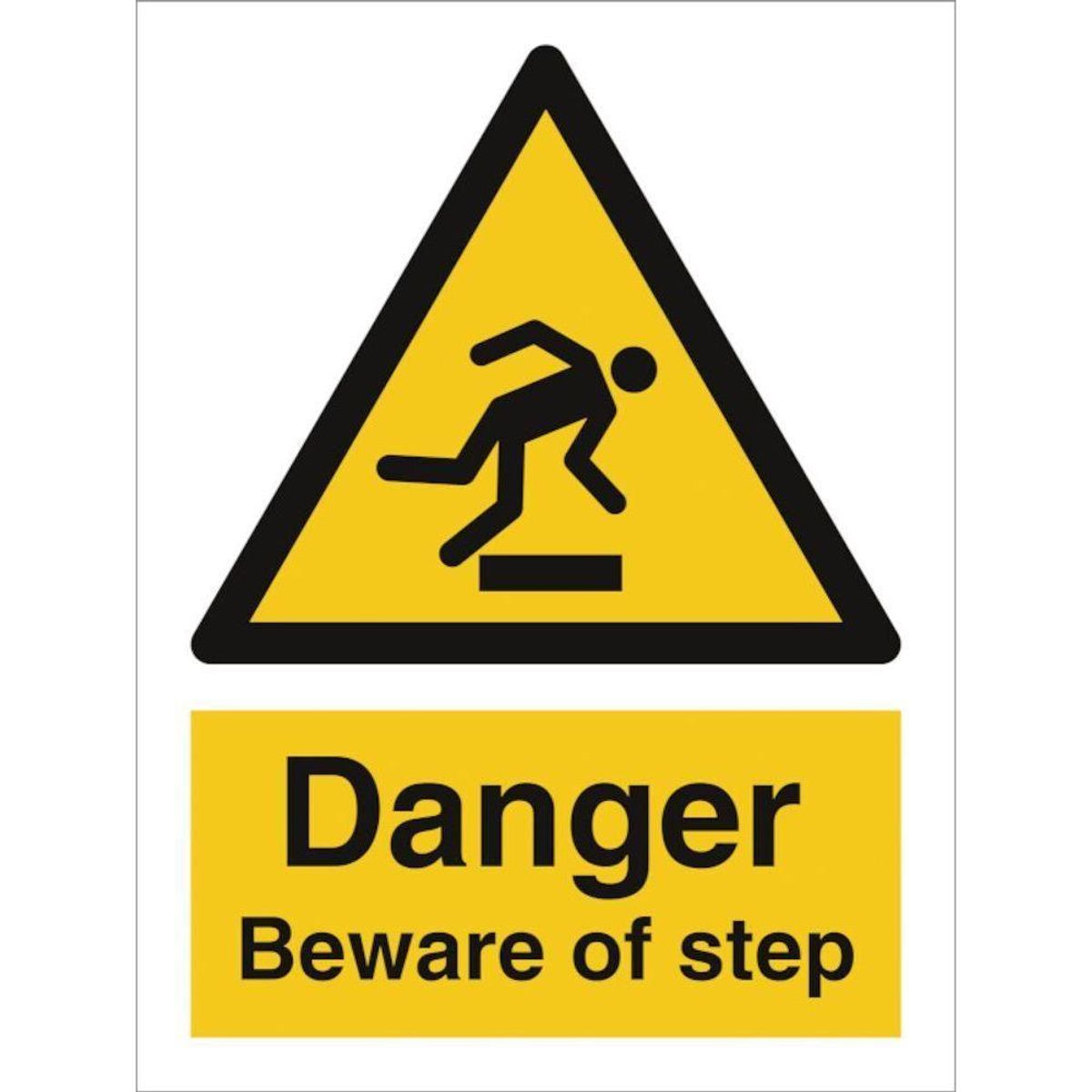 Sign IMO Danger Beware of step 107013