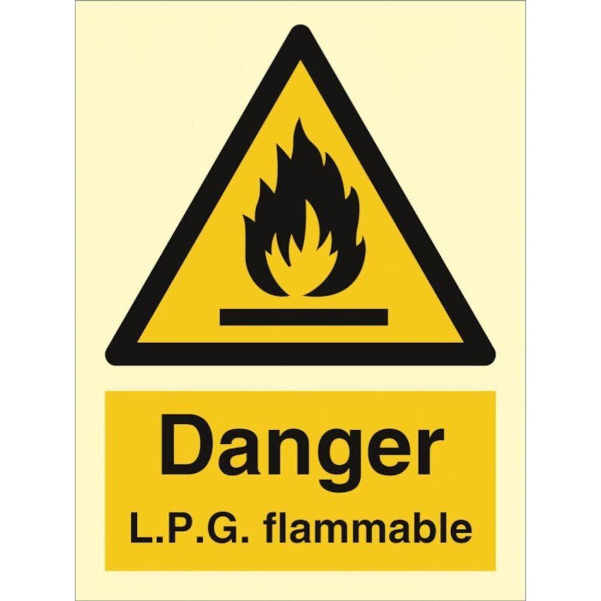 Sign IMO Danger L.P.G flammable 107069