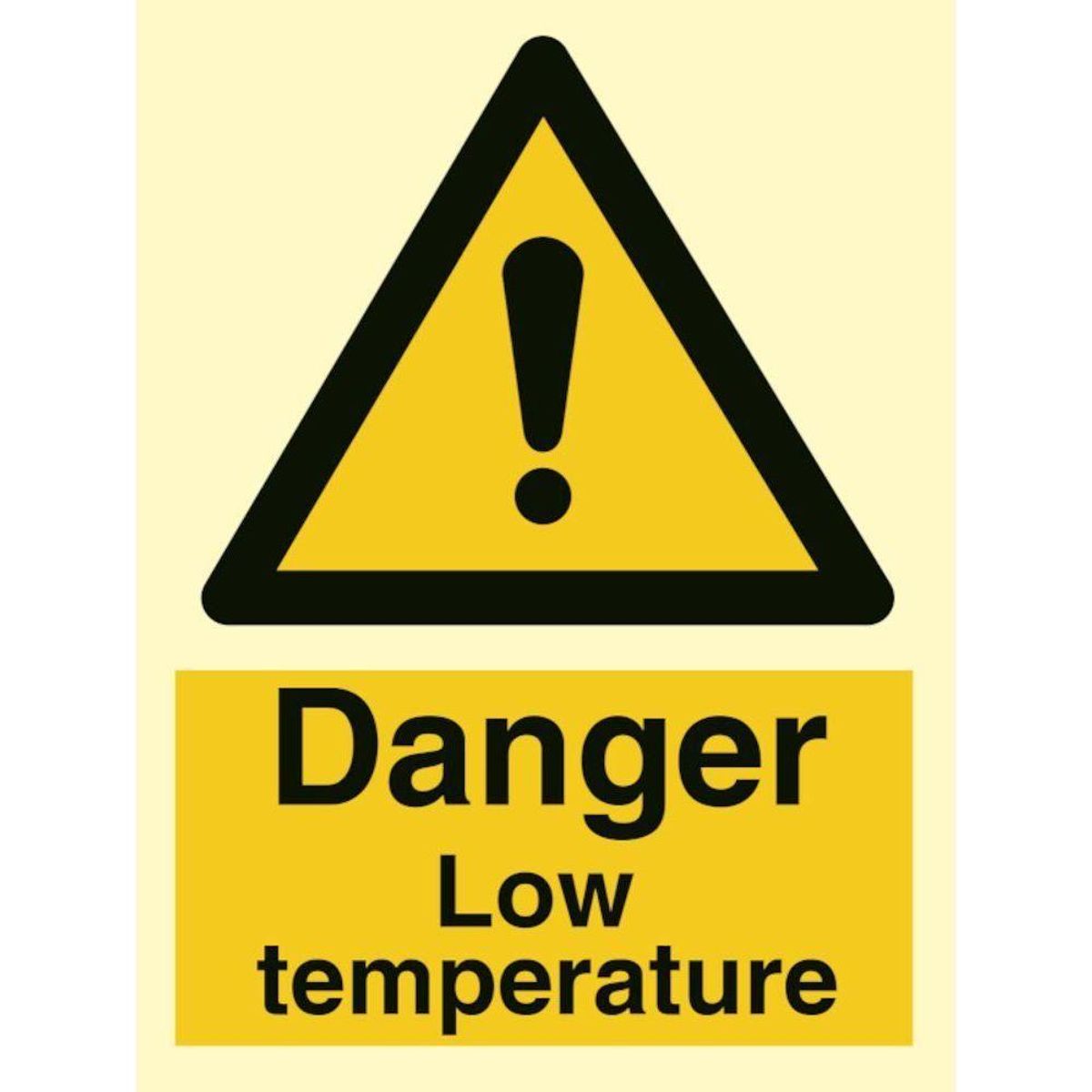 Sign IMO Danger low temperature 107014