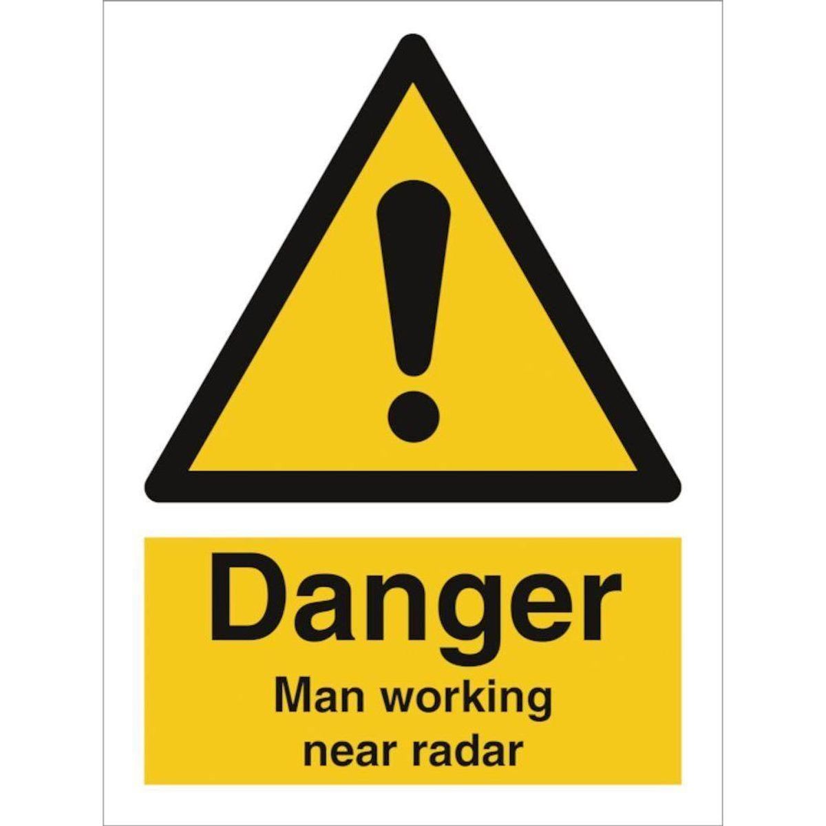 Sign IMO Danger man working near rader 107018