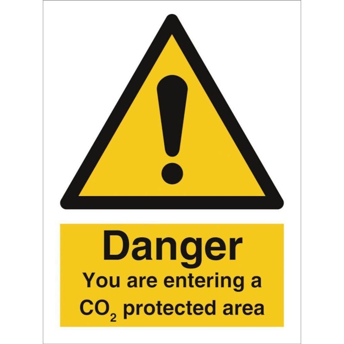 Sign IMO Danger You are entering a CO2 protected a 107060