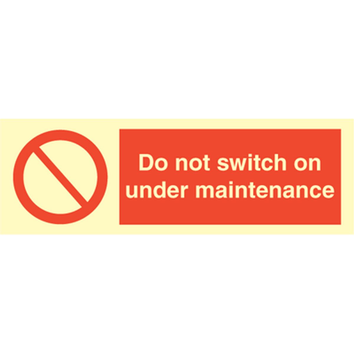 Sign IMO Do not switch on under maintenance 102080