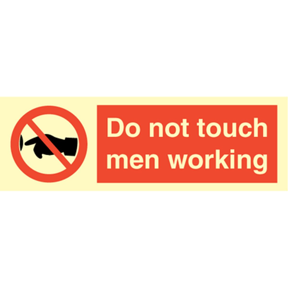 Sign IMO Do not touch men working 102052