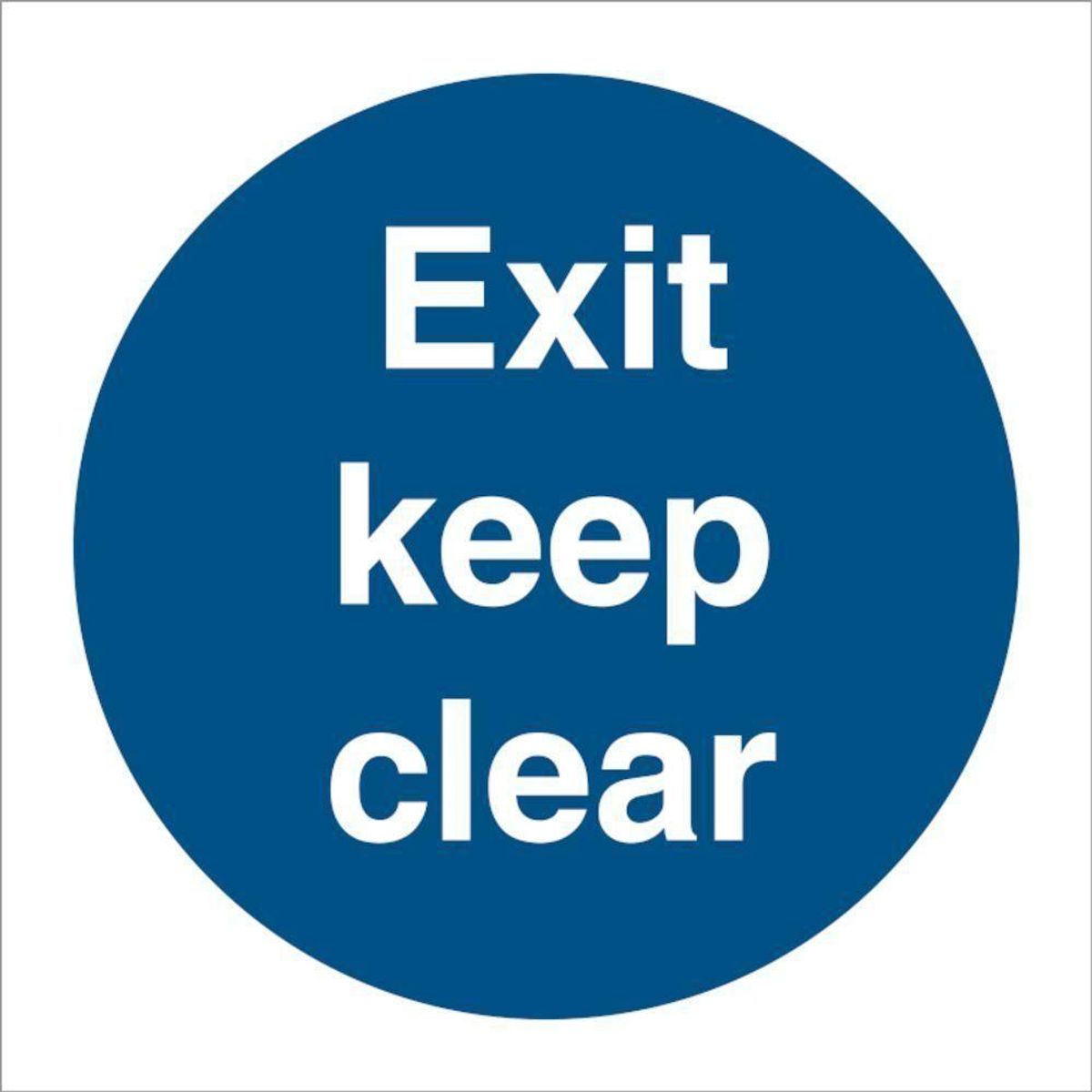 Sign IMO Exit keep clear 106110