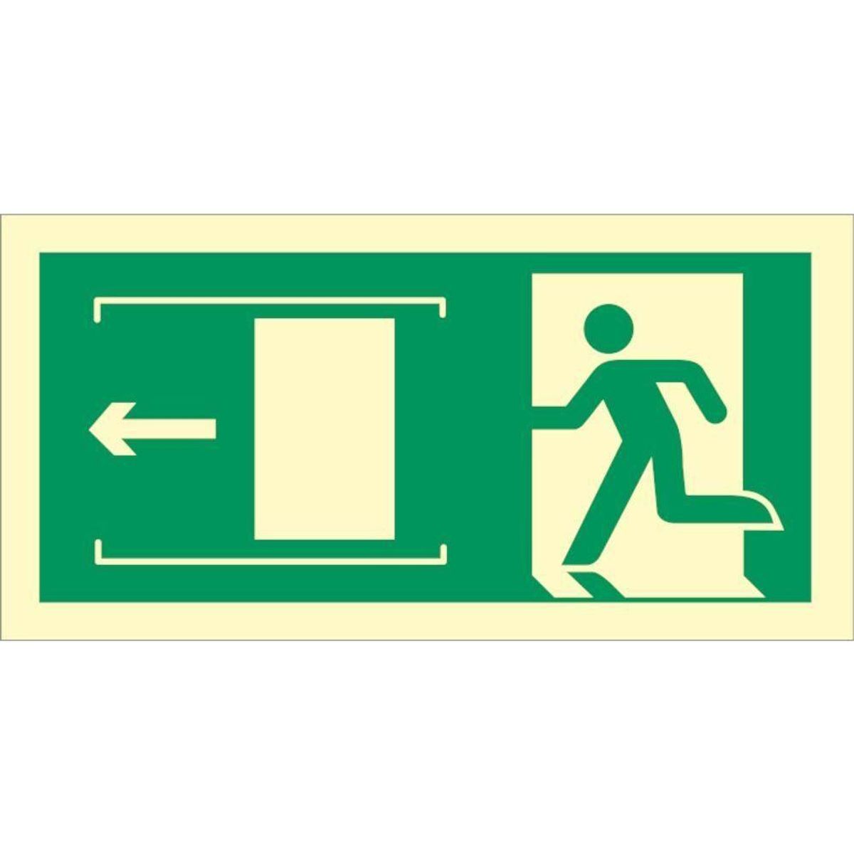 Sign IMO Exit left sliding door 100030