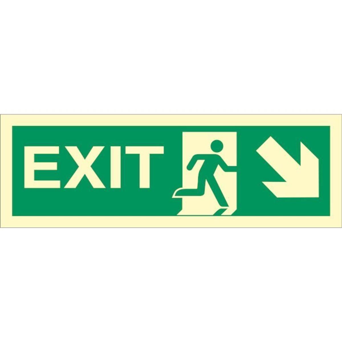 Sign IMO Exit right, arrow right/down 100010