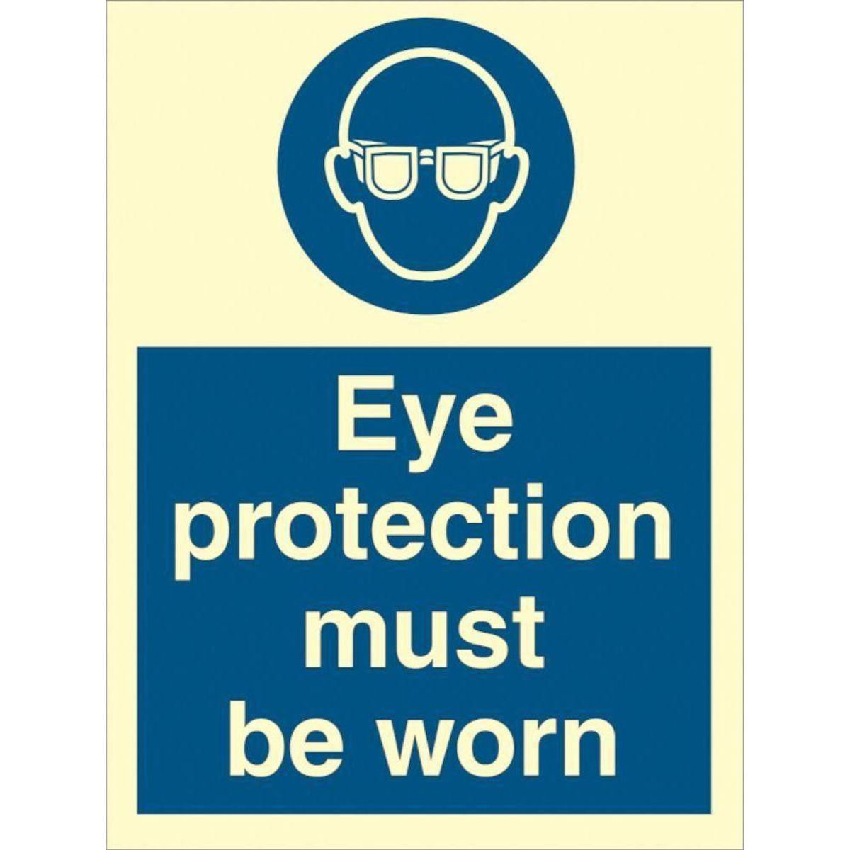 Sign IMO Eye protection must be worn 106021