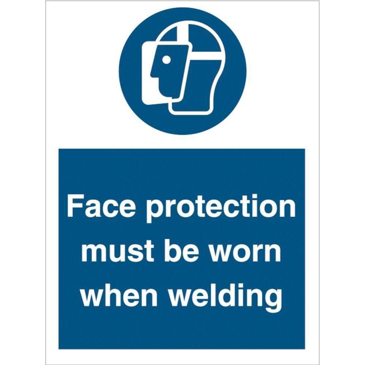 Sign IMO Face protection must be worn when welding 106080