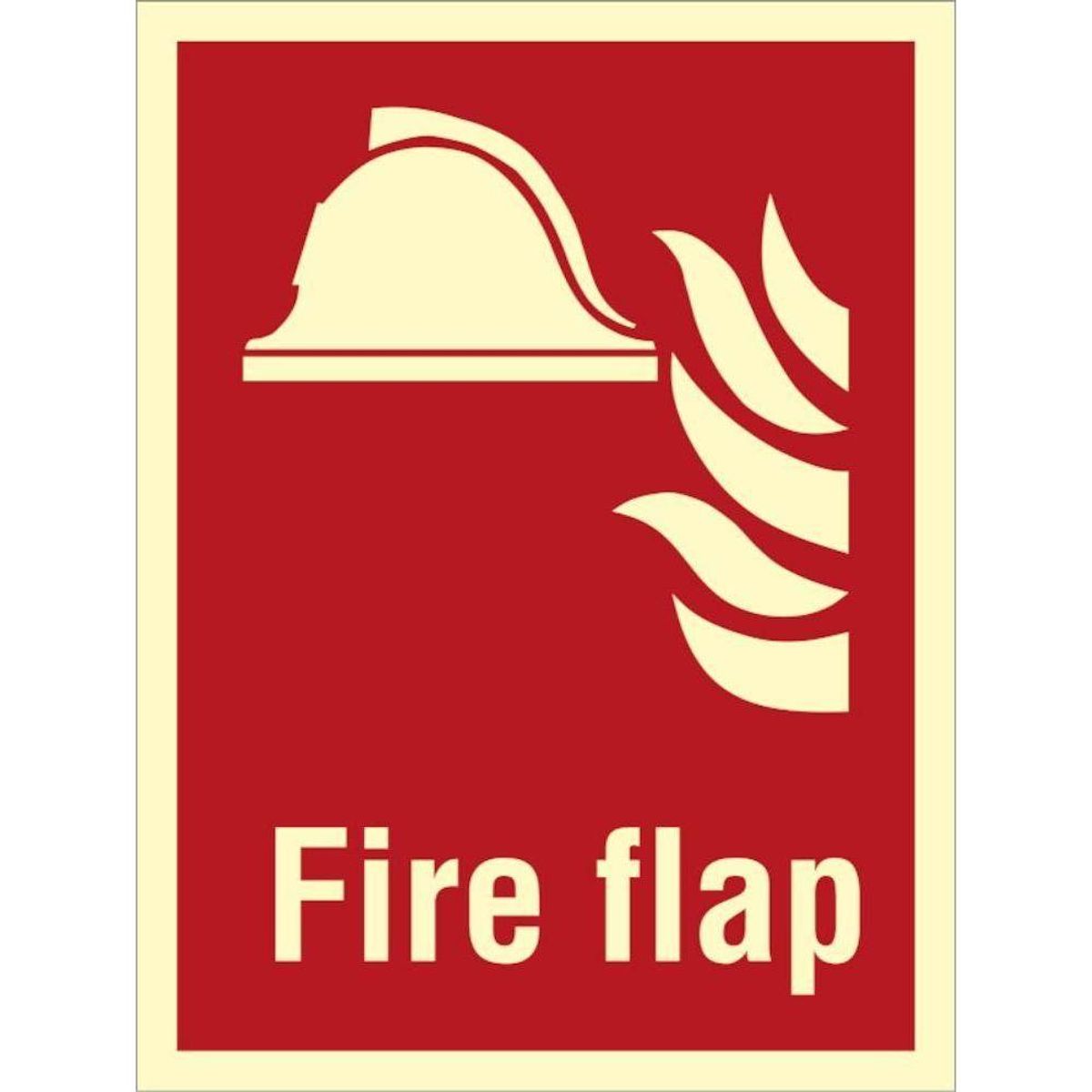 Sign IMO Fire flap 105020