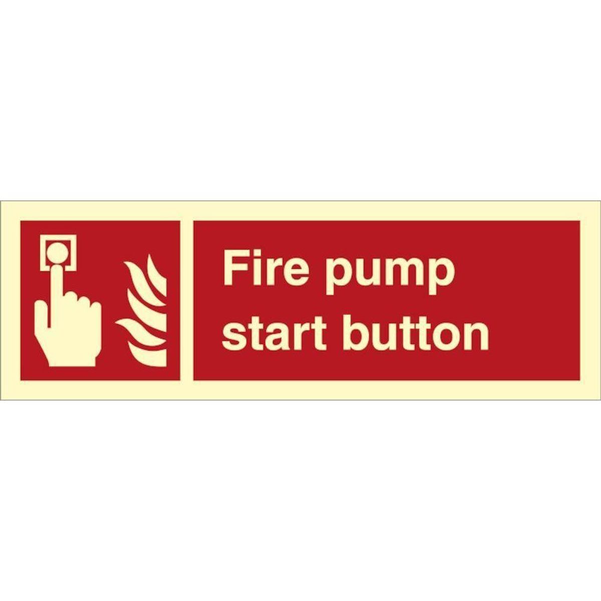 Sign IMO Fire pump start button 105063