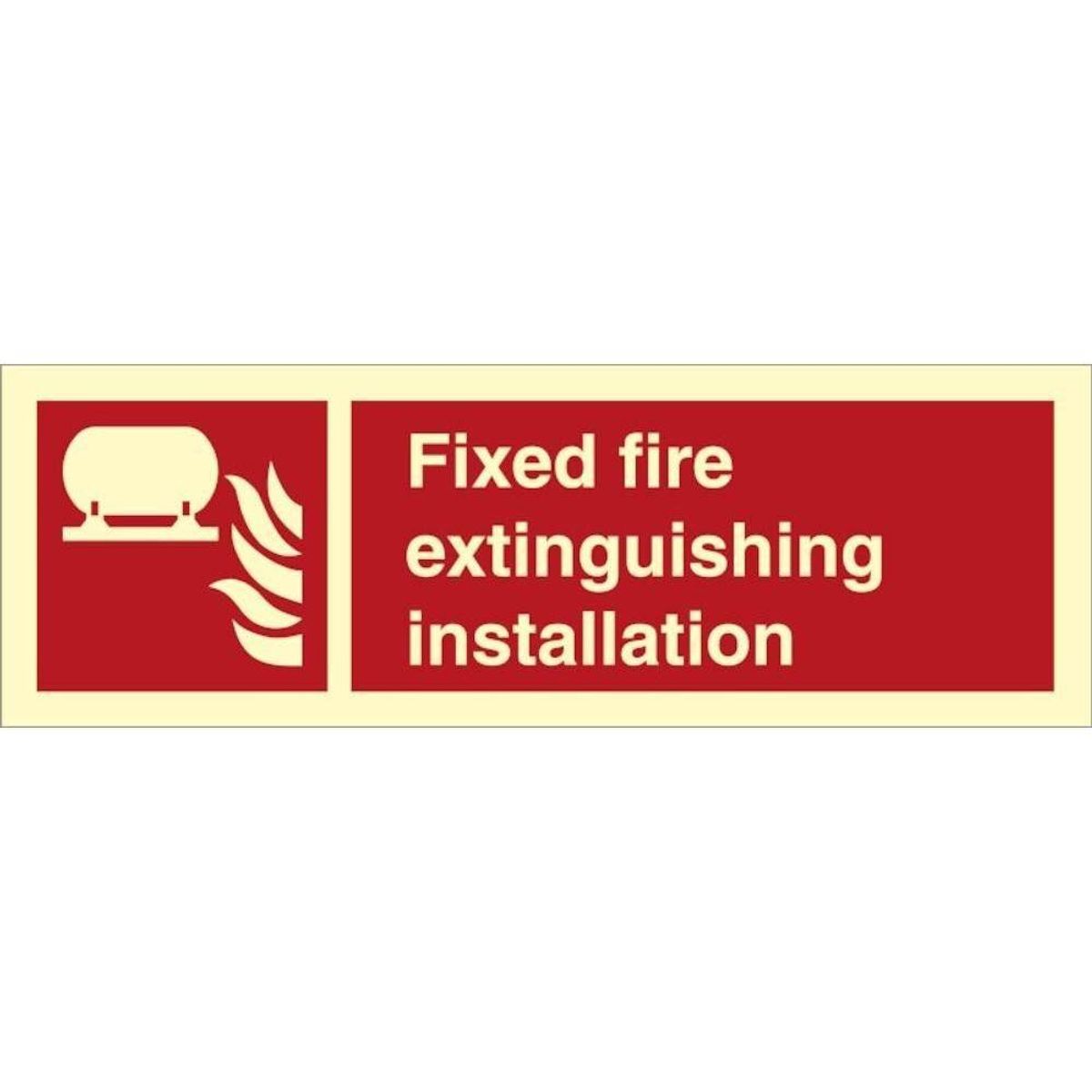 Sign IMO Fixed fire extinguishing installation 105013