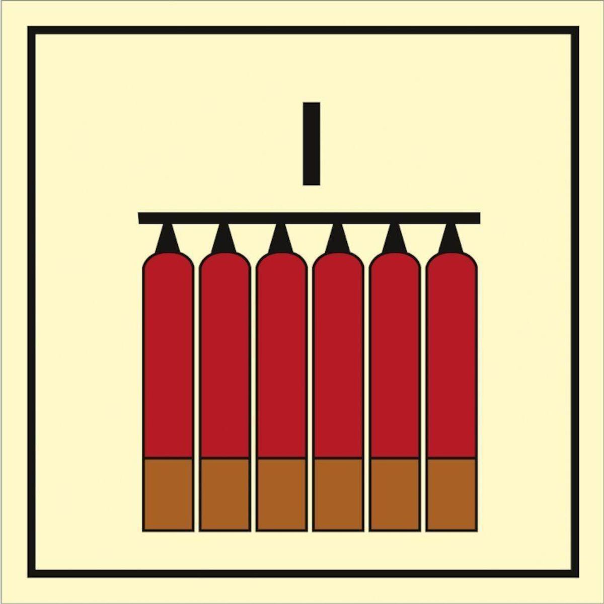 Sign IMO Fixed inergen fire extinguisher battery 104146