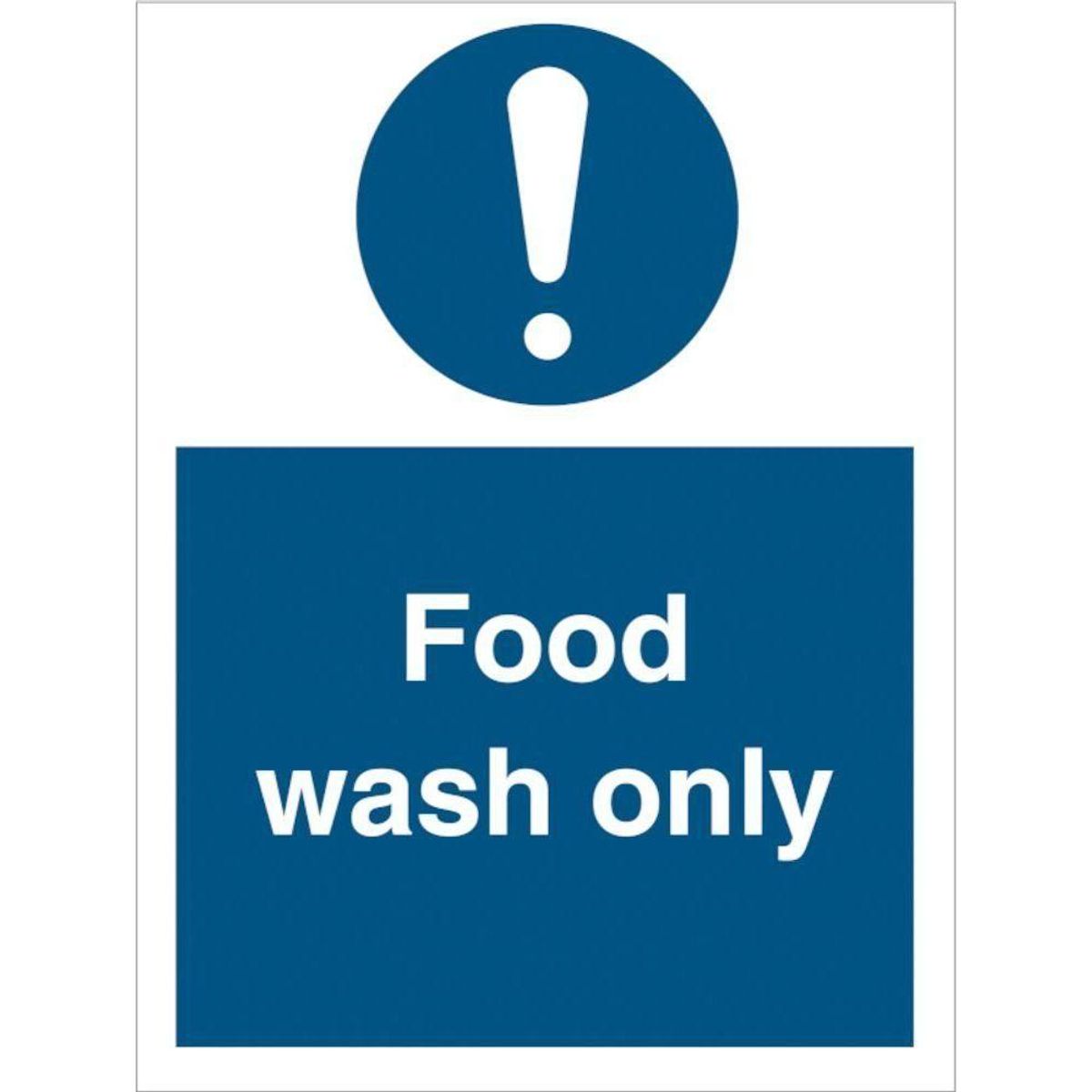 Sign IMO Food wash only 106048