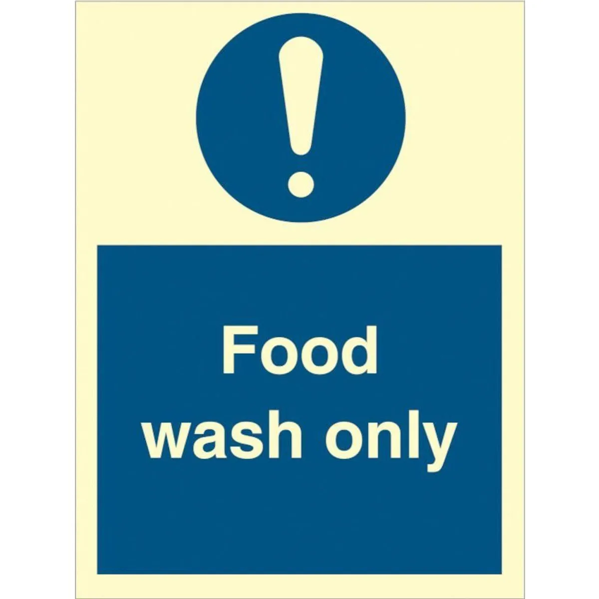 Sign IMO Food wash only 106048