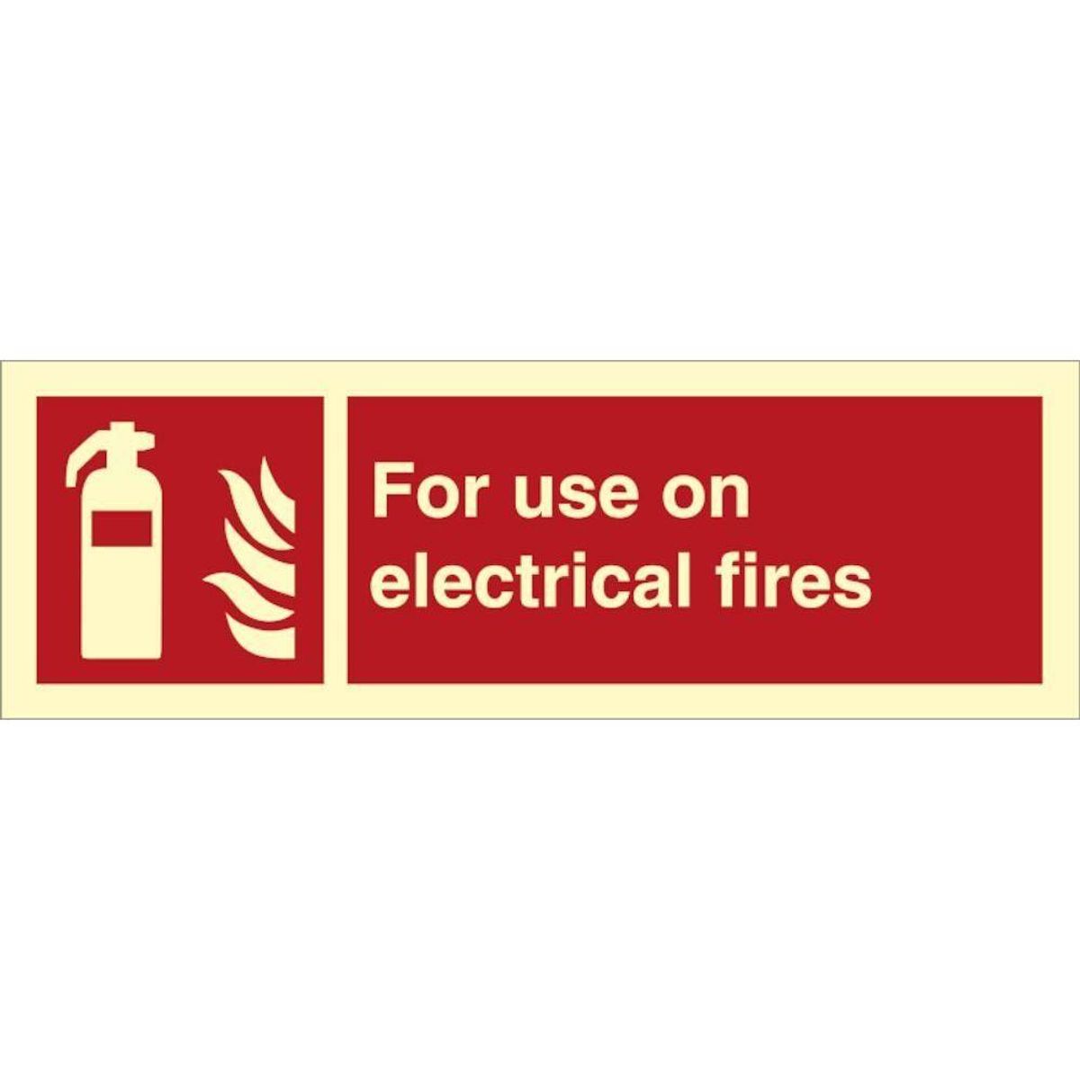 Sign IMO For use on electrical fires 105028