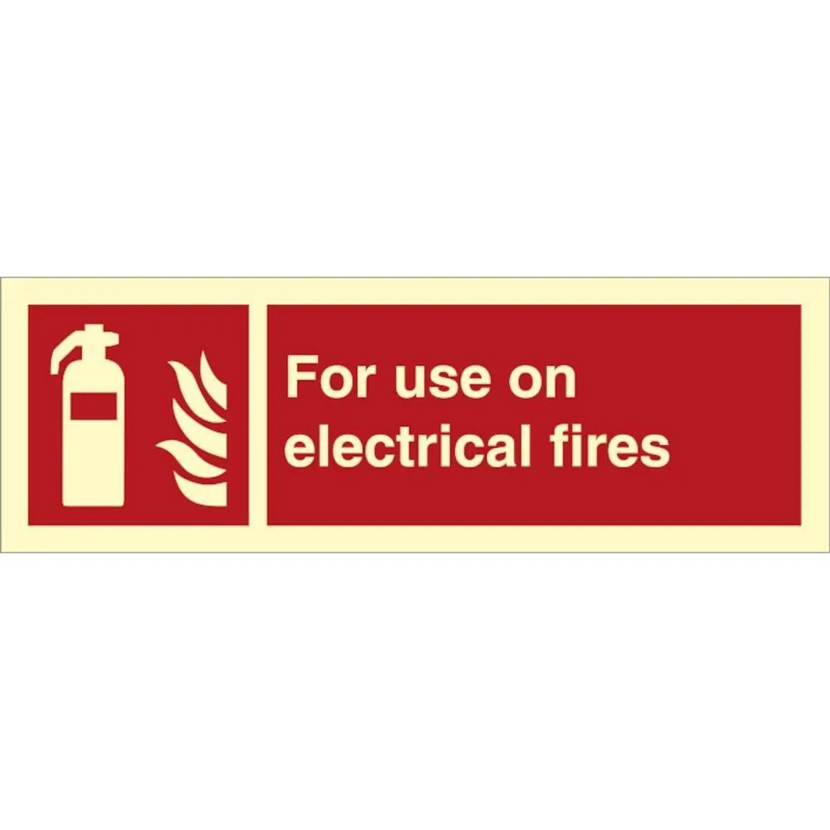 Sign IMO For use on electrical fires 105028