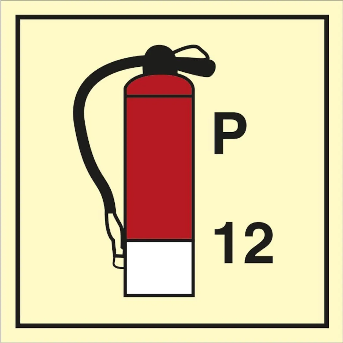 Sign IMO Powder Extinguisher 12